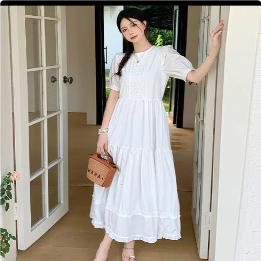 French Sweet Girl Gentle Wind Flying Sleeve Dress