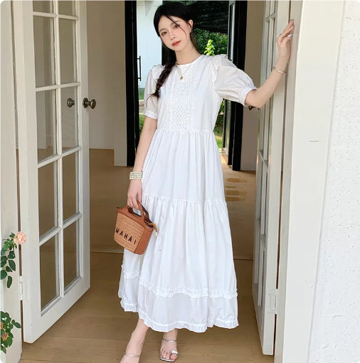 French Sweet Girl Gentle Wind Flying Sleeve Dress