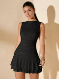Sleek Minimalist Sleeveless Slim-fit Mini Dress