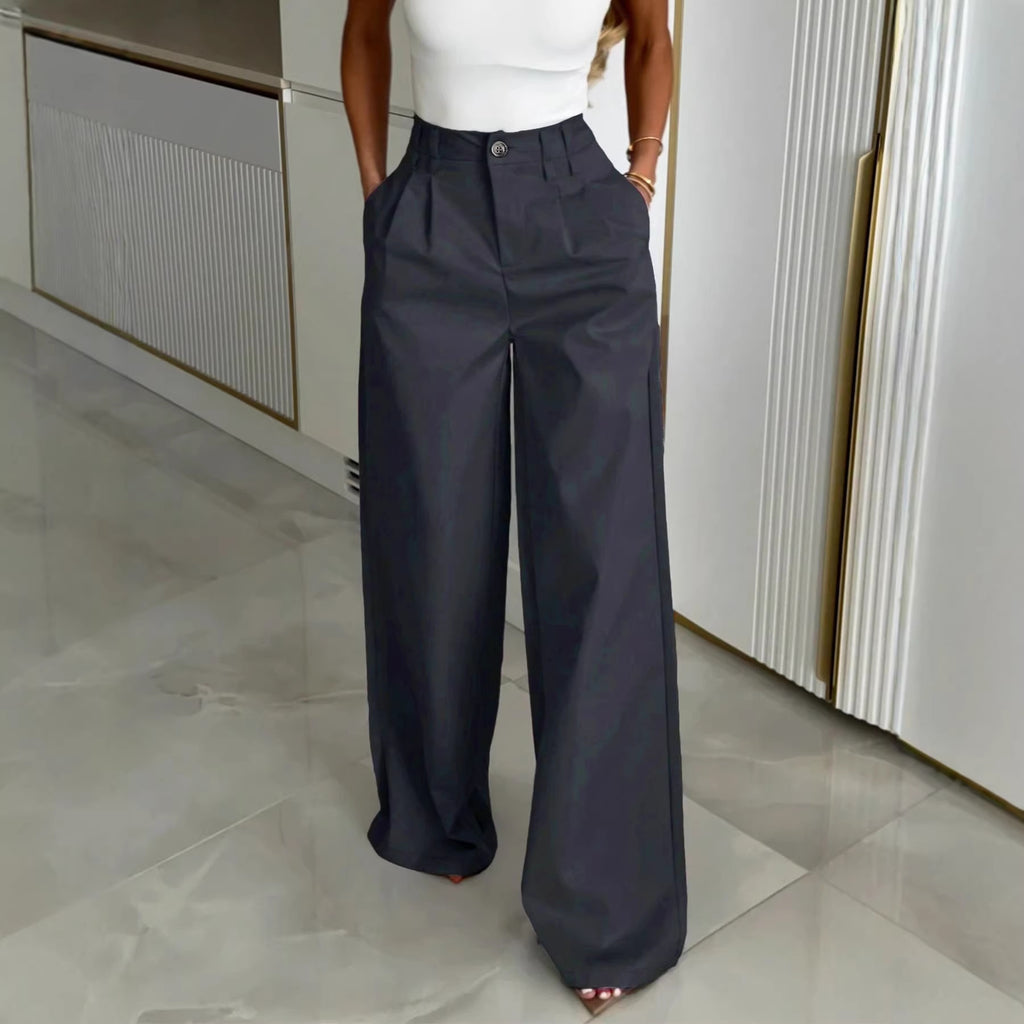 Womens Wide-leg Casual Suit Pants