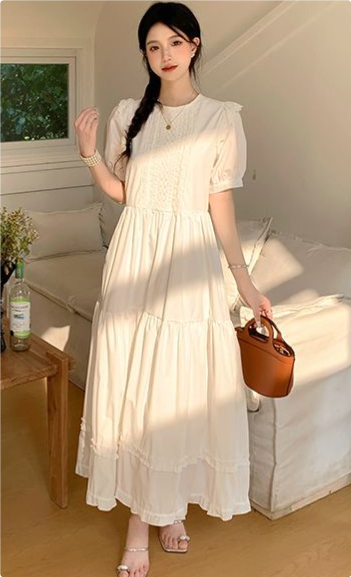 French Sweet Girl Gentle Wind Flying Sleeve Dress